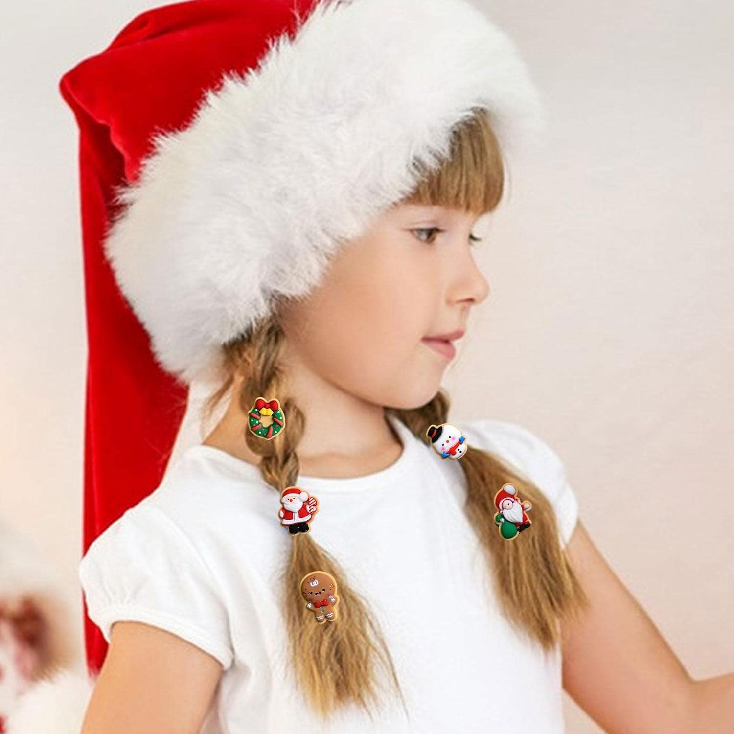 Resina de Navidad  Botones de resina de Navidad con parte trasera plana para manualidades, decoración de álbumes de recortes. Wynott