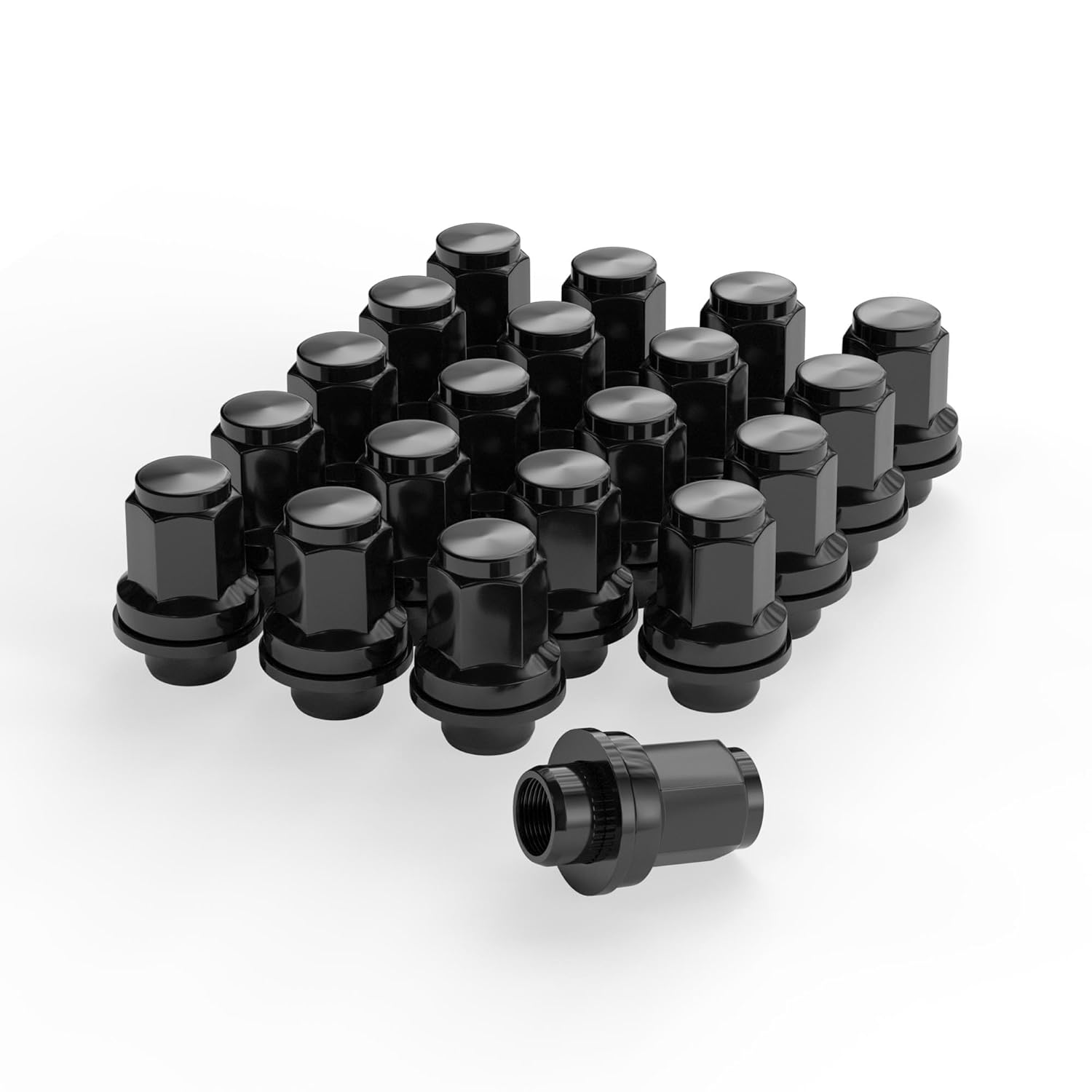 Richeer 20 tuercas hexagonales de 14 x 1.5 pulgadas, 1.77 pulgadas de alto, 78 pulgadas (0.866 in) hexagonales M14x1.5 OEM fábrica Mag arandela