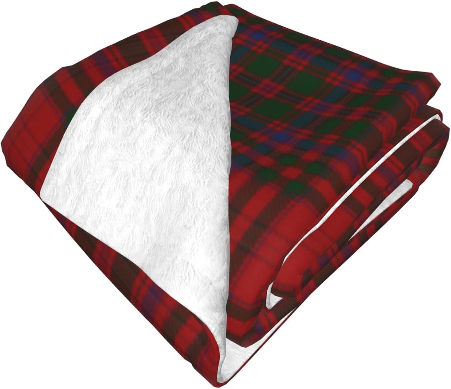 Manta de felpa con aire acondicionado, manta de forro polar a cuadros escoceses MacDougall para sofá cama para todas las estaciones, 50 x 40 pulgadas