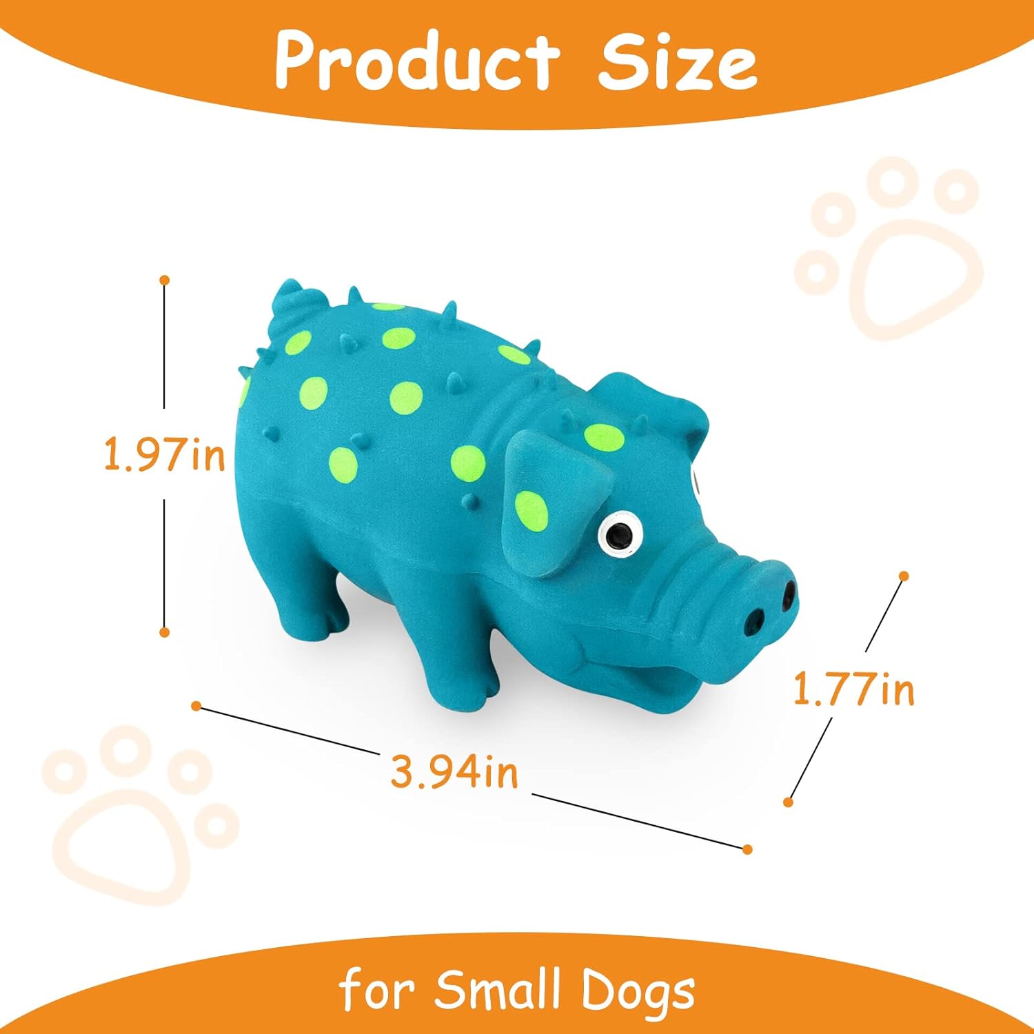 WishLotus Juguete de látex natural para perros, 2 piezas en forma de cerdo para limpieza de dientes, mini juguete de cerdo para perros pequeños para