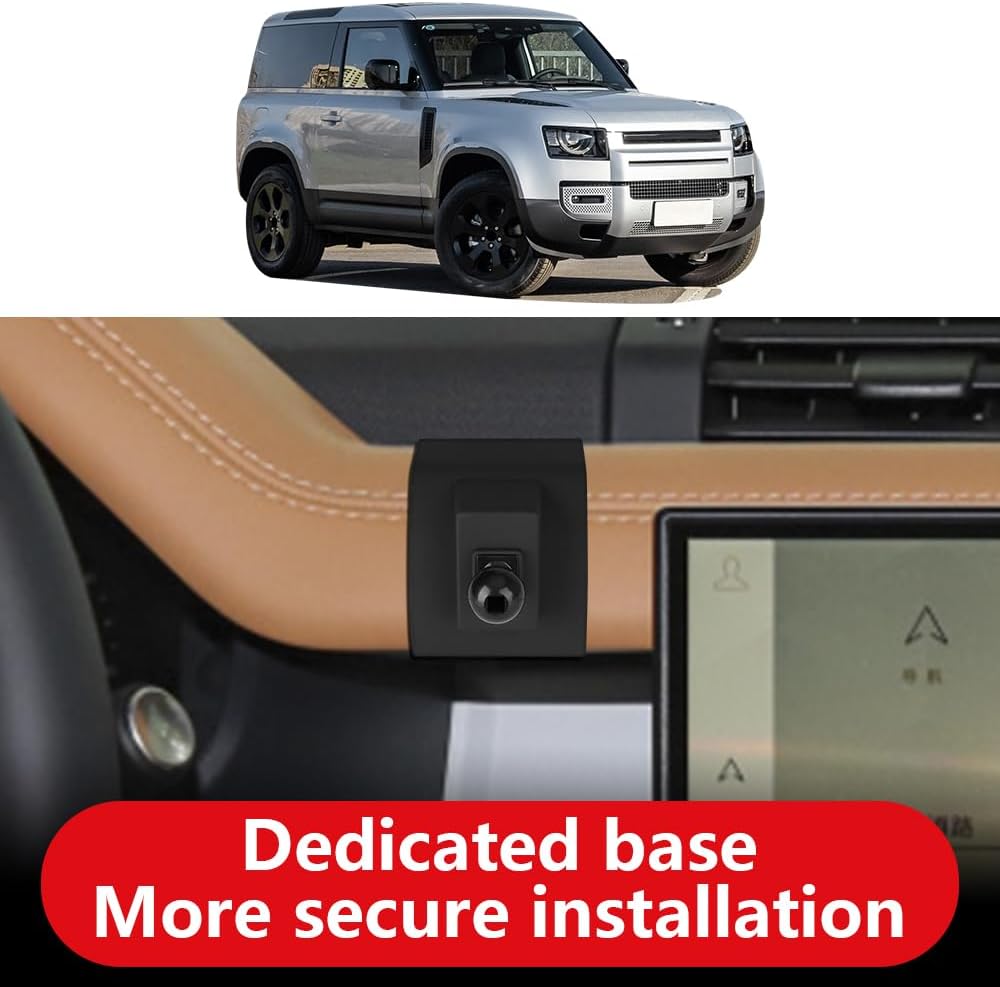 LUNQIN Soporte de teléfono de coche para Land Rover Defender 2020-2024 Accesorios de automóvil, soporte de navegación, decoración interior, funda de