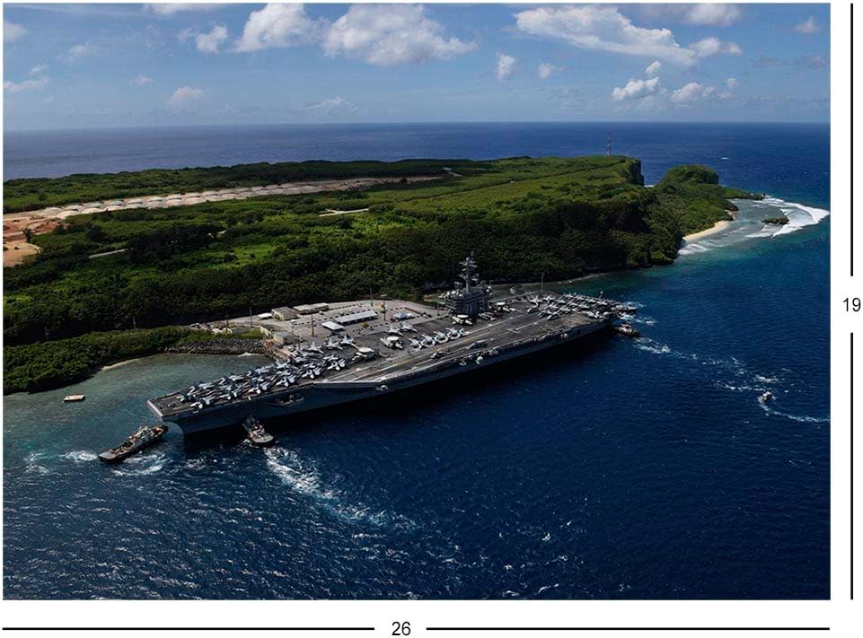 Puzzle Rabbit – Rompecabezas multicolor de 1000 piezas – Portaaviones USS Theodore Roosevelt (CVN 71) sale de la base naval de Guam