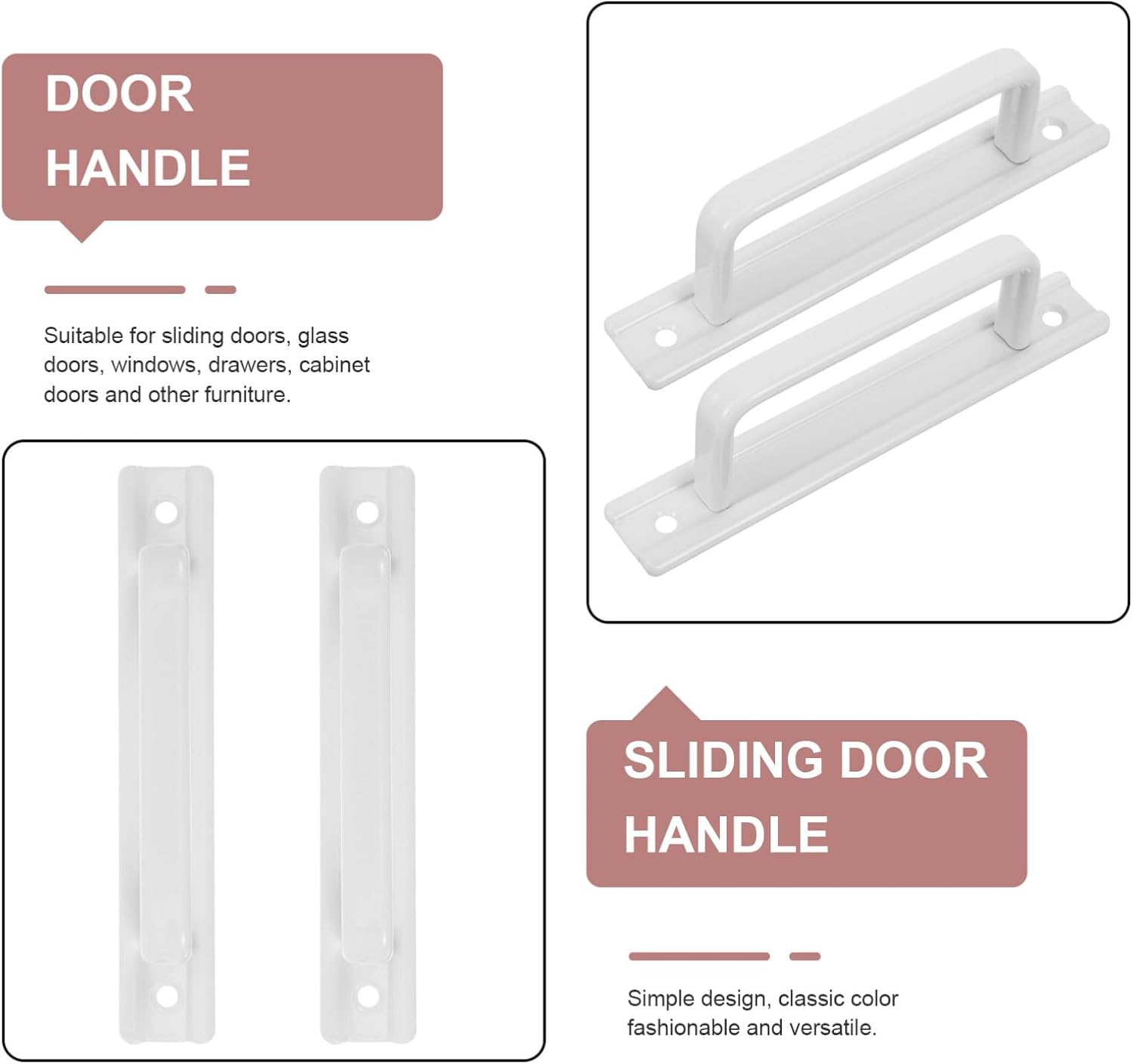 Uonlytech Manija de puerta corrediza para puerta, manijas de muebles, manijas de gabinete de cocina, manijas de armario, manijas de armario, manijas