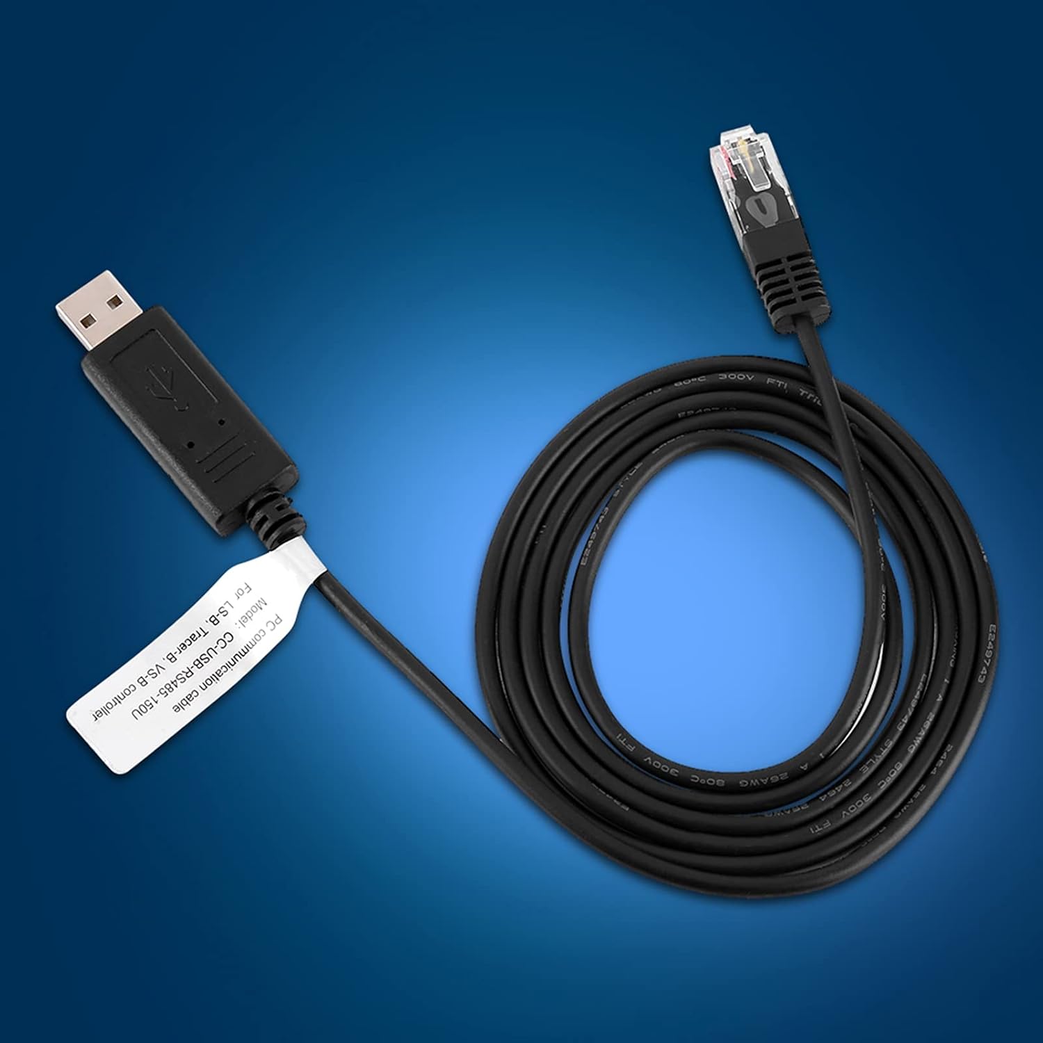 Fdit Cable Cable Línea de Comunicación Controlador de PC Cable de Energía Solar 1.5M 1.5 Metro Cable de Longitud para Controladores de Energía Solar