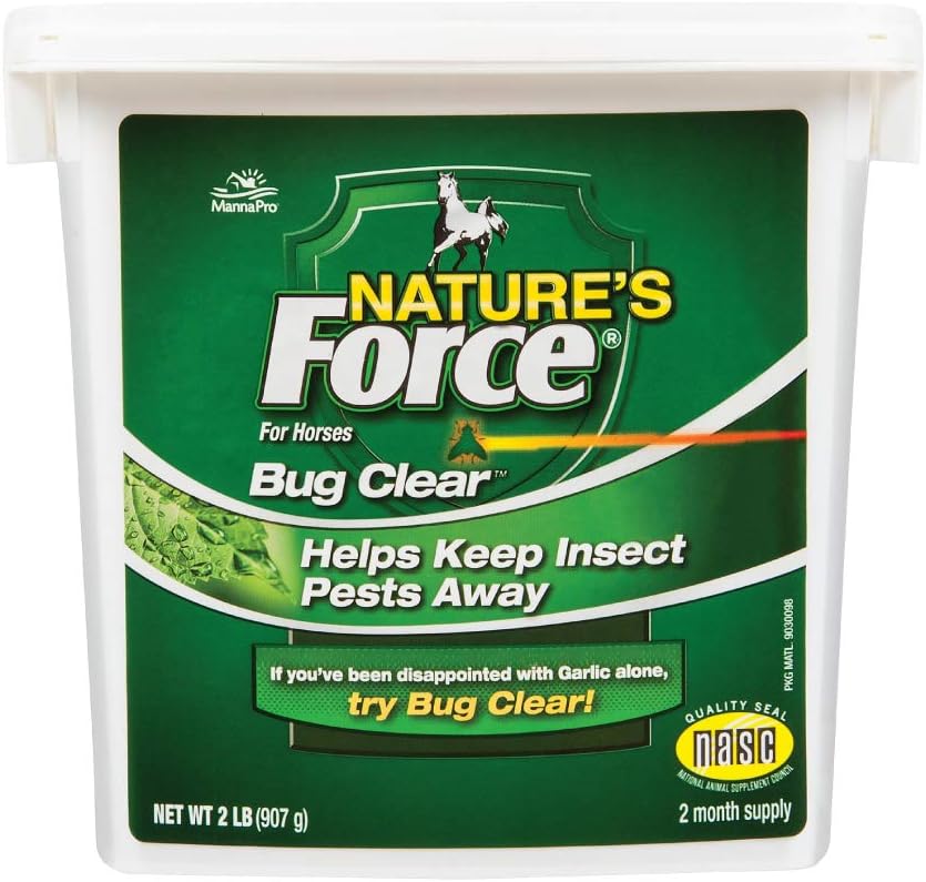 Manna Pro Nature’s Force Bug Clear  Suplemento equino natural para el control de insectos  2 libras
