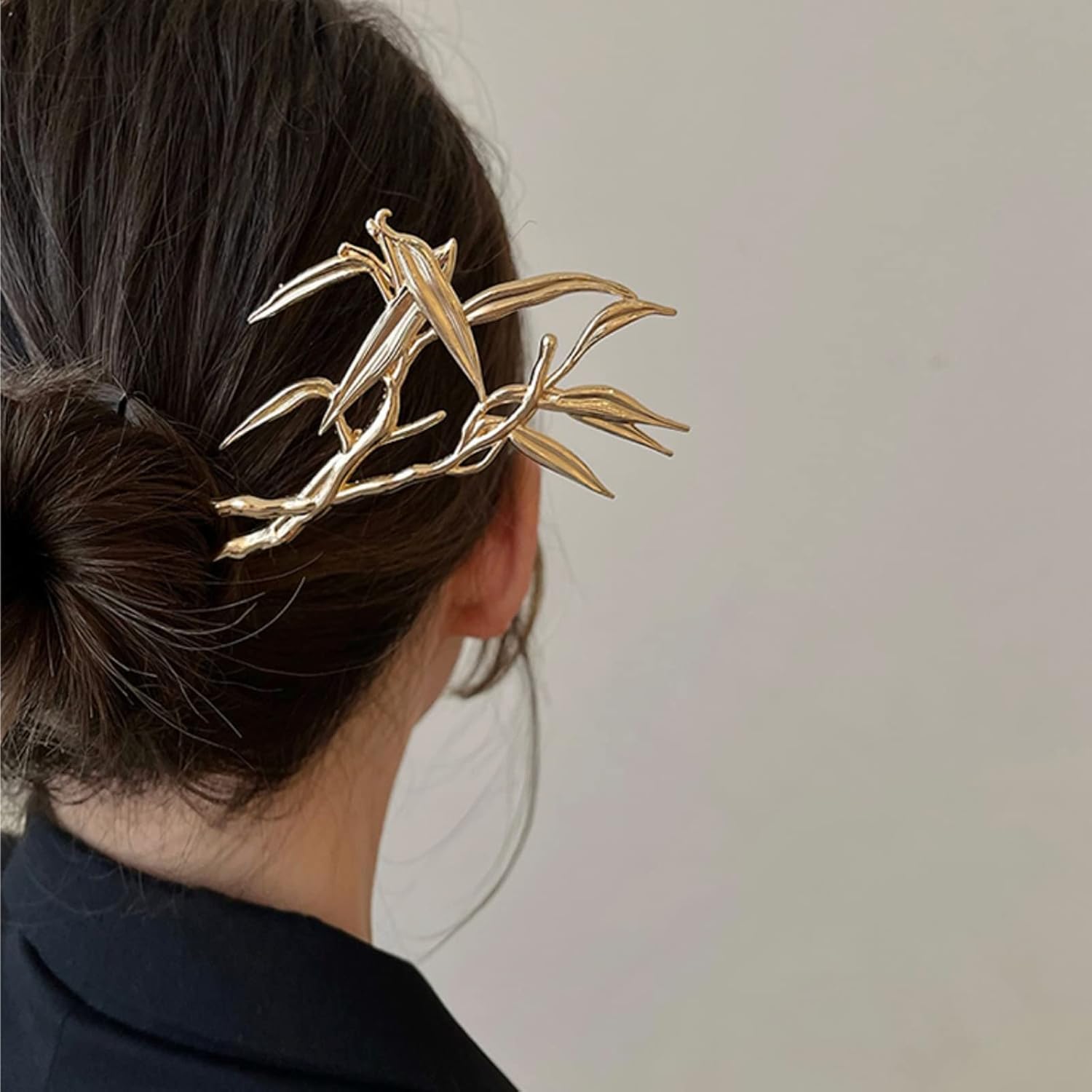 Palo de pelo de estilo chino, horquillas de doble punta, horquilla de pelo con forma de bambú, accesorios para el cabello de Chignon Hanfu para