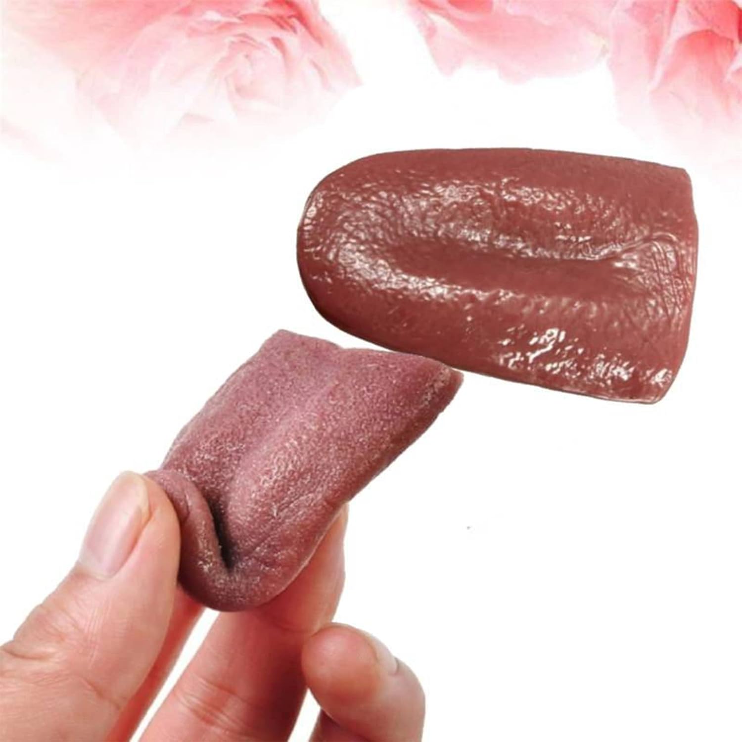 EOQPDECD 4 lenguas postizas, lenguas artificiales, lengua de broma para Halloween, lengua falsa realista, accesorios de truco, accesorios de