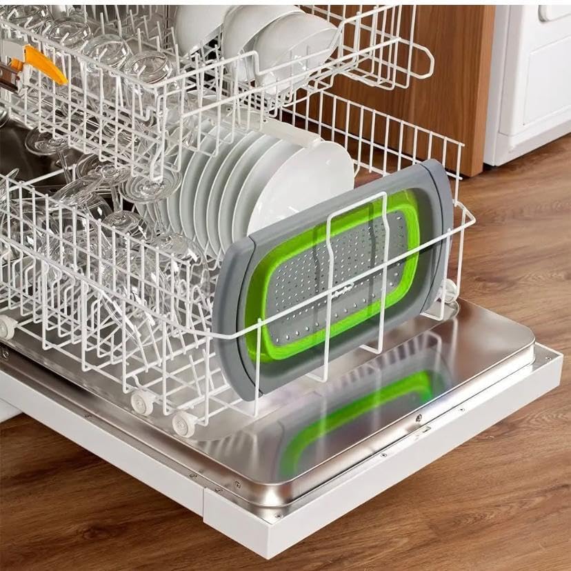 AG Colador plegable de 9 cuartos de galón, colador sobre el fregadero, coladores de verduras y frutas, coladores con asas extensibles, nuevos