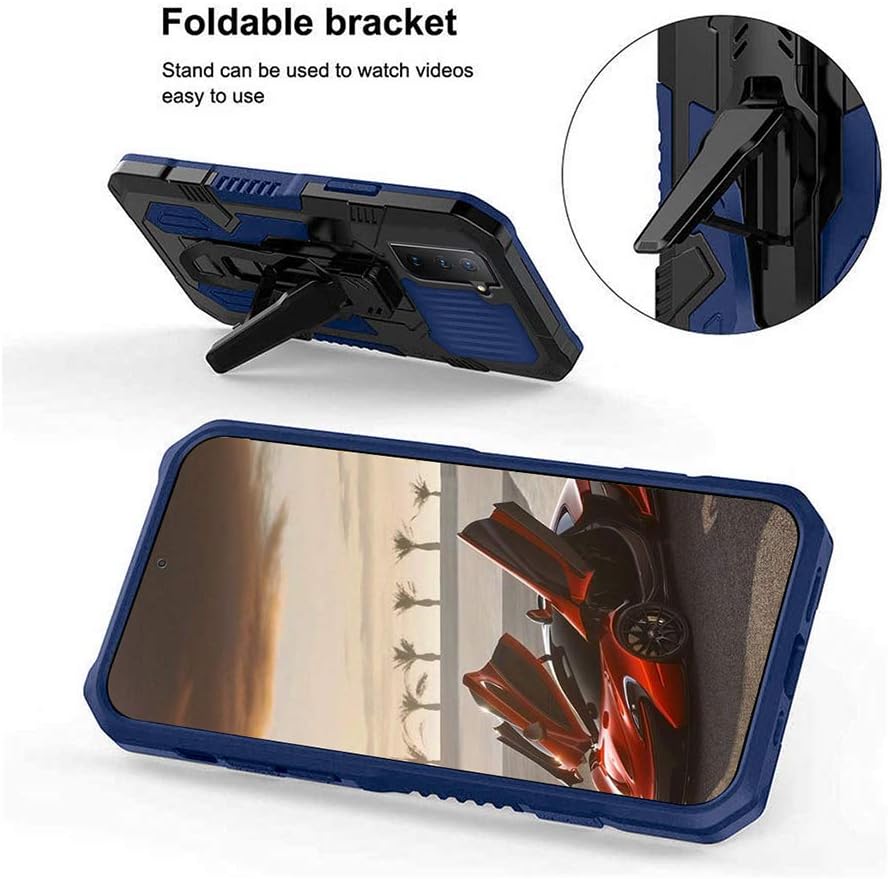 Funda para Samsung A52, protección resistente de grado militar, para Samsung A52, anticaídas de 15 pies, con función atril magnético y 2 protectores