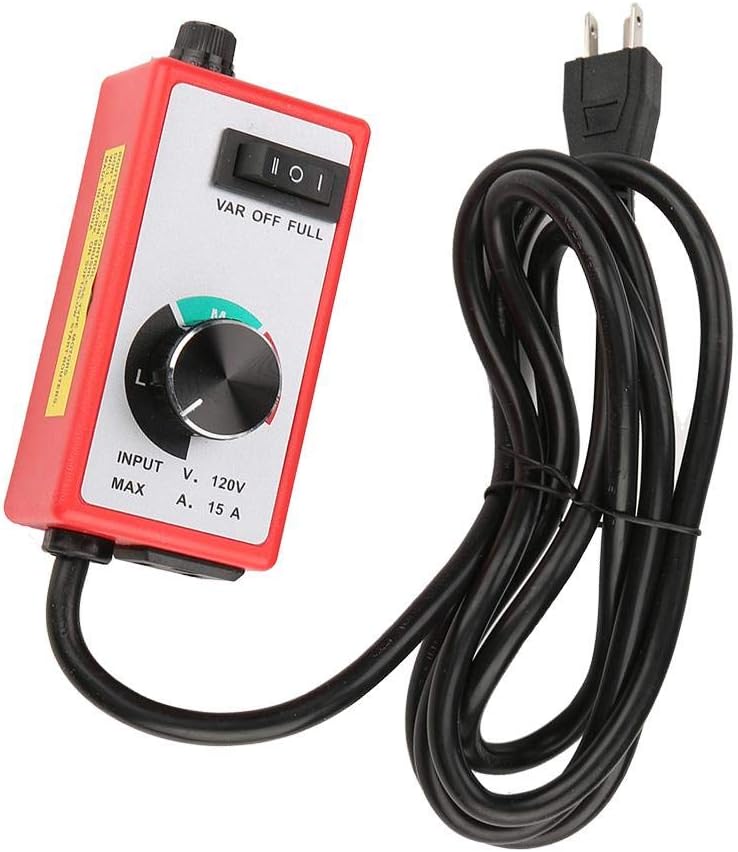 Enrutador del gobernador de 120v, ajustador de velocidad de ventilador de ventilación variable rojo, reóstato del motor del controlador de velocidad