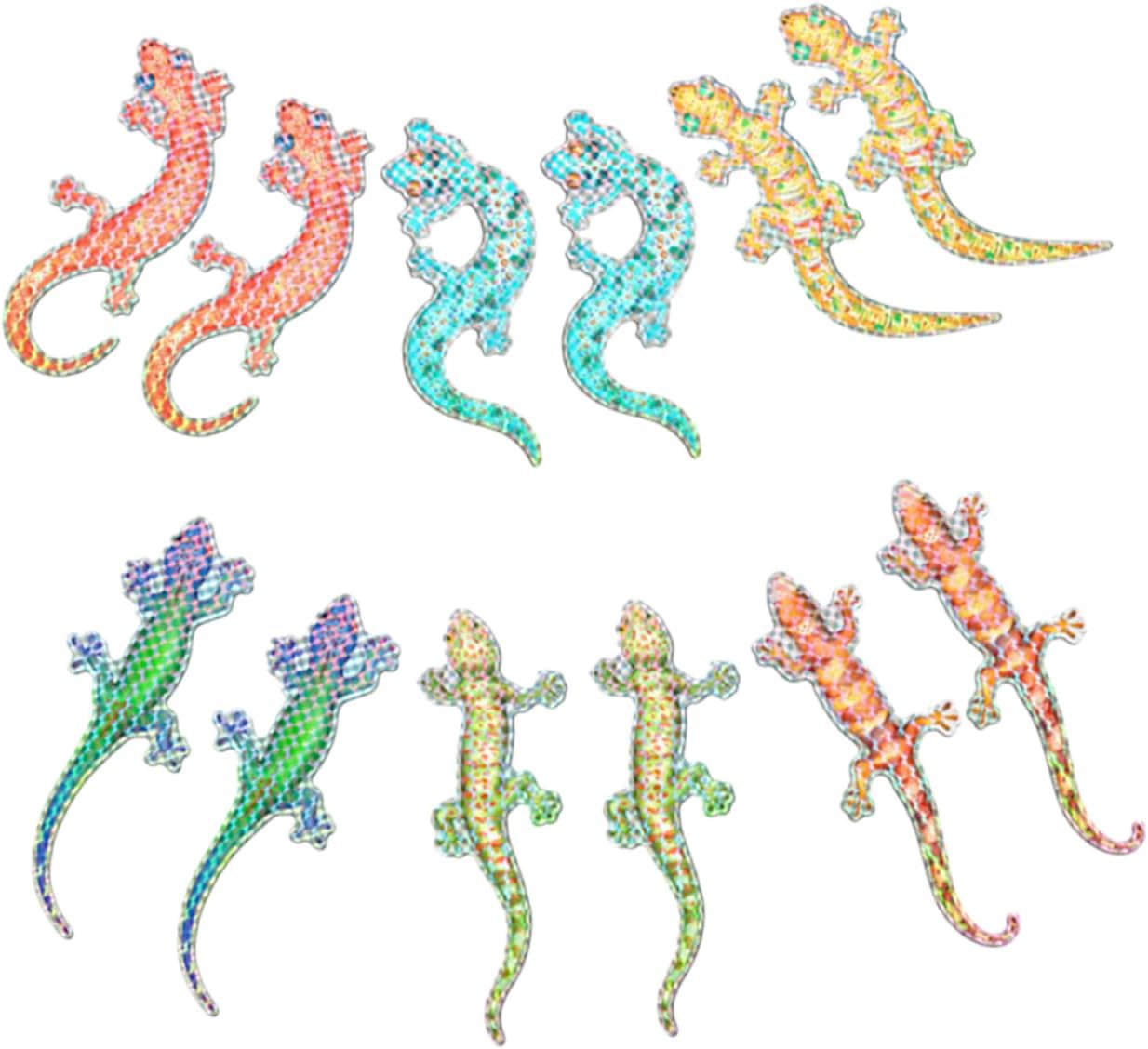 IMIKEYA 48 Pcs Gecko Magnetic Sticker Window Stickers Iridescent Decor 3D Wall Decor Garden Birds Wall Anti-Collision Window Decals Static Window