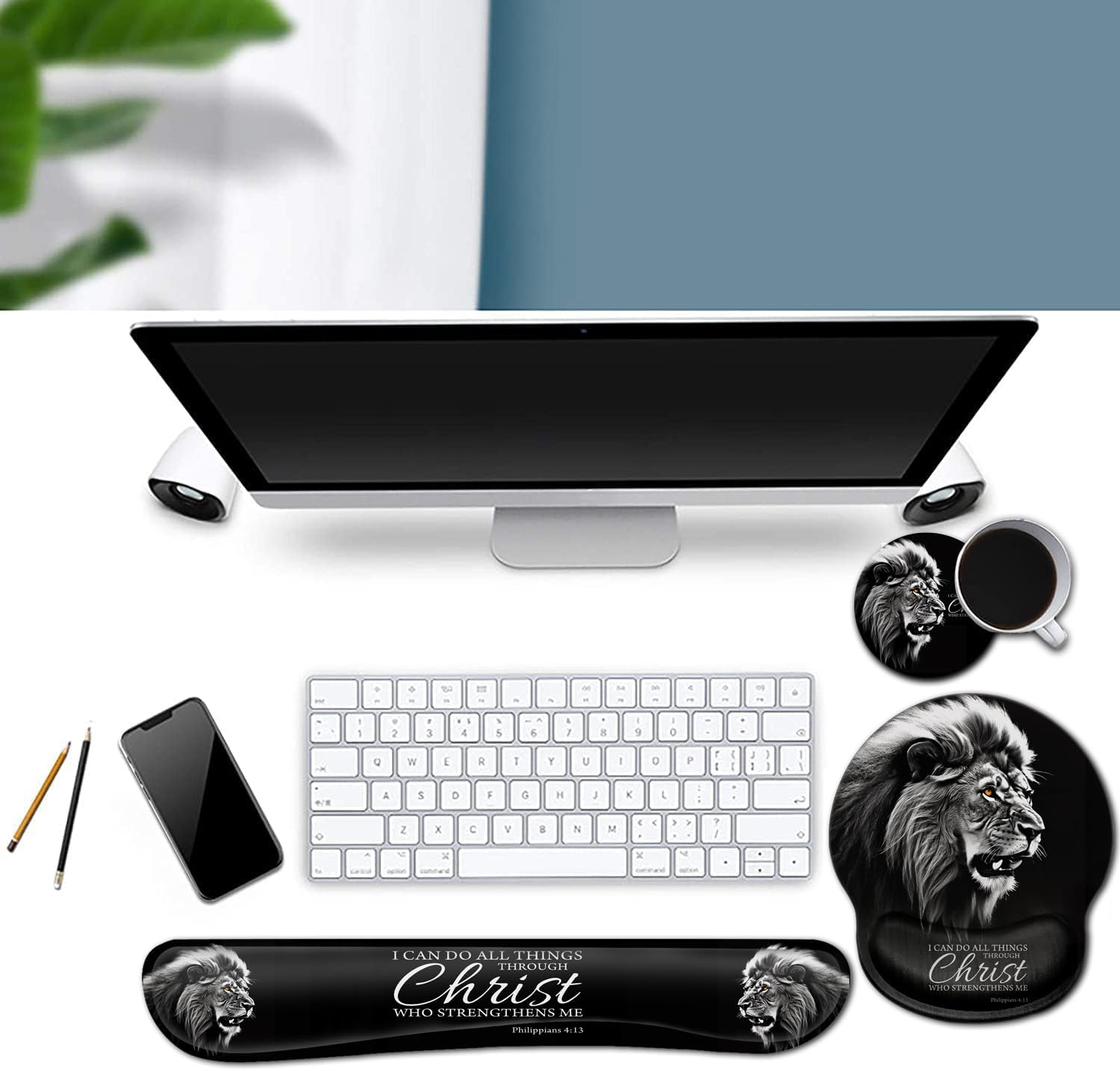 Alfombrilla ergonómica para mouse con soporte de muñeca de gel y reposamuñecas de teclado de espuma viscoelástica, para videojuegos, oficina,