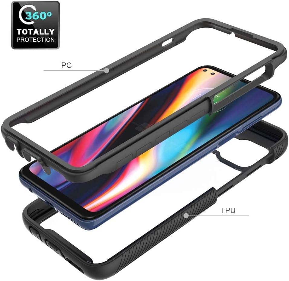 Asuwish Funda para teléfono Moto One 5GOne5G UWMoto G G5 Plus con protector de pantalla de vidrio templado y soporte delgado, funda protectora