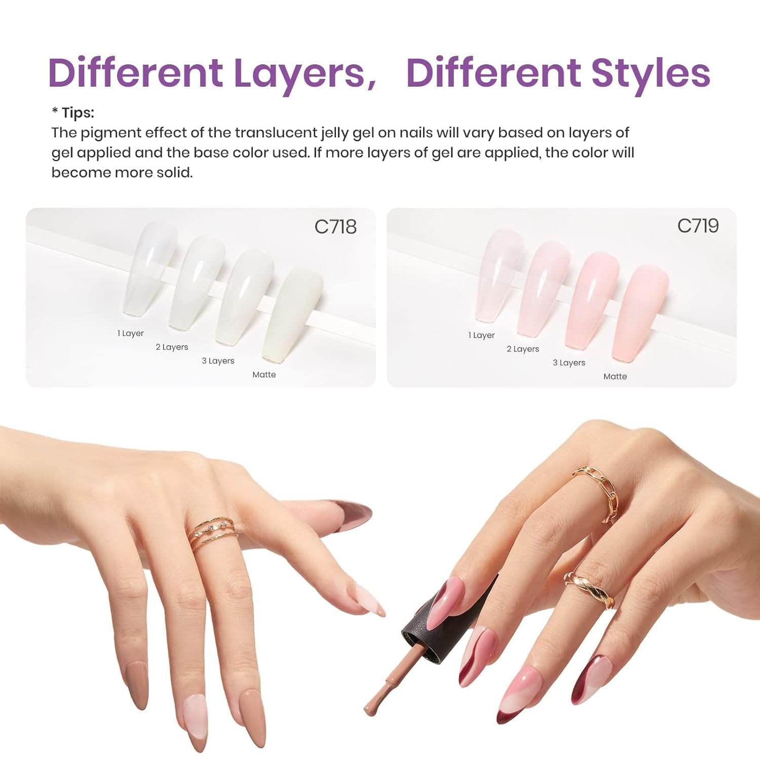 beetles Gel Polish Juego de esmaltes de uñas de gel de 16 colores de 0.5 onzas líquidas, blanco, marrón oscuro, rosa, nude, encanto, natural,