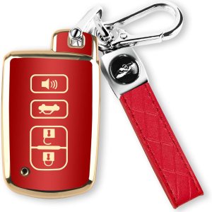 Funda para llavero Toyota con llavero, 4 botones, carcasa para llave de automóvil para Tacoma Highlander, Corolla, Sequoia, Camry, Tundra, Avalon, Funda para llavero Toyota con llavero, 4 botones, carcasa para llave de automóvil para Tacoma Highlander, Corolla, Sequoia, Camry, Tundra, Avalon,