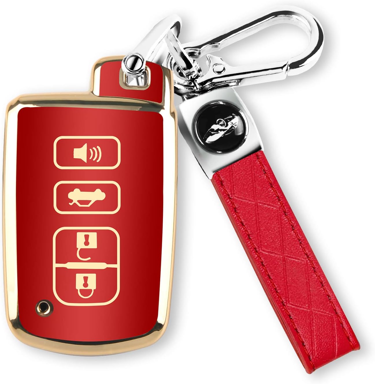 Funda para llavero Toyota con llavero, 4 botones, carcasa para llave de automóvil para Tacoma Highlander, Corolla, Sequoia, Camry, Tundra, Avalon,