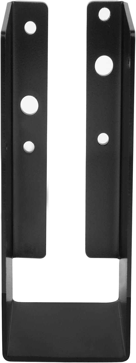 6 piezas de percha oculta para vigas de luz negra de 2 x 6, acero calibre 14