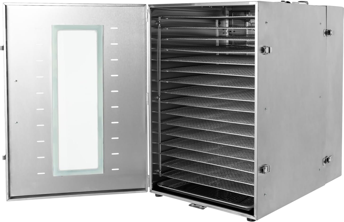 Deshidratador de alimentos de 16 bandejas para carne seca de acero inoxidable de 1500 W, máquina deshidratadora comercial de alimentos con
