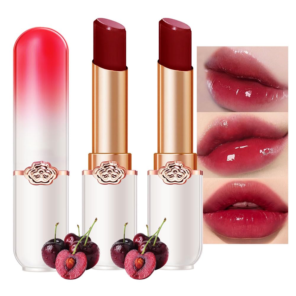 BINGBRUSH Juego de 2 lápices labiales que cambian de color, tamaño Queen, de larga duración, hidratante, bálsamo labial, brillo de labios, tinte de