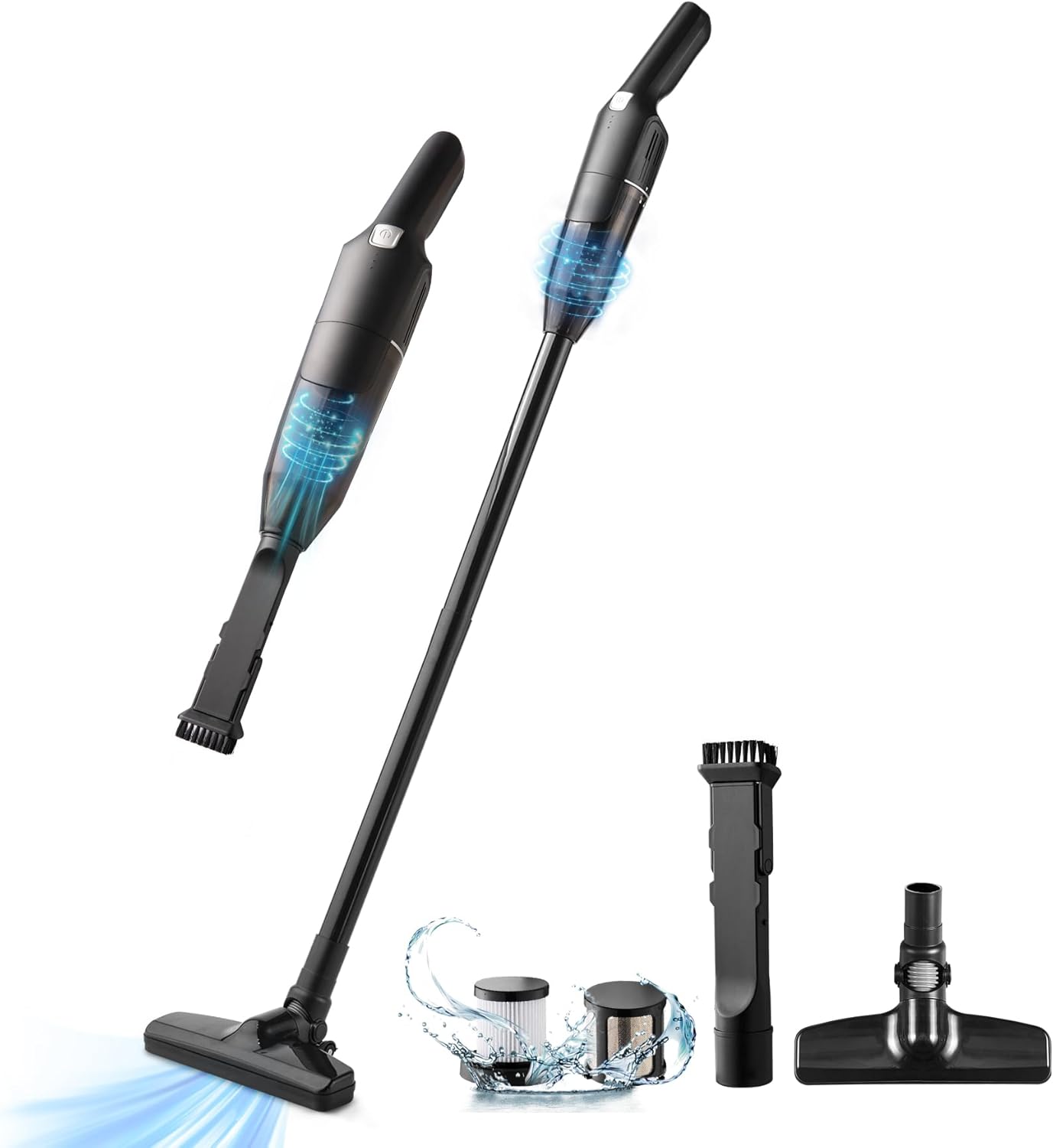 REECOO Aspirador de mano Aspirador vertical Super Absorción Aspirador inalámbrico recargable con potente succión Mini aspiradora inalámbrica portátil