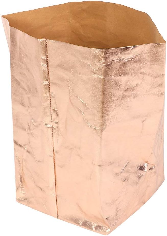 Fydun Kraft Paper Washable Reusable Planting Bag Plant Growing Bags for Garden Balcony Rose Gold20x20cm Kraft Paper Washable Reusable for Family (20
