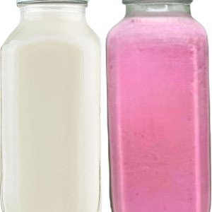 Botella de vidrio hermética cuadrada de 16 onzas con tapas de plástico, contenedor perfecto para almacenamiento de leche materna, botellas de vidrio Botella de vidrio hermética cuadrada de 16 onzas con tapas de plástico, contenedor perfecto para almacenamiento de leche materna, botellas de vidrio