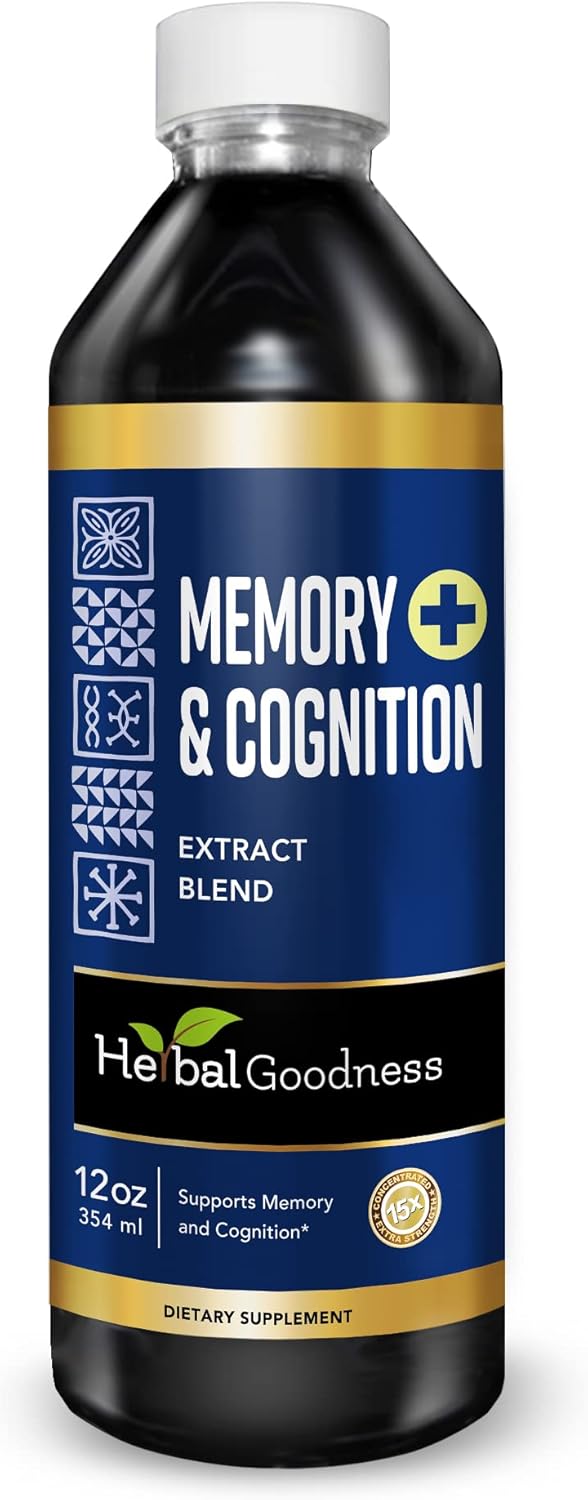 Herbal Goodness Memoria y cognición  Soporte de memoria y claridad, apoyo inmunológico, soporte de rendimiento, impulso mental, impulso de energía,