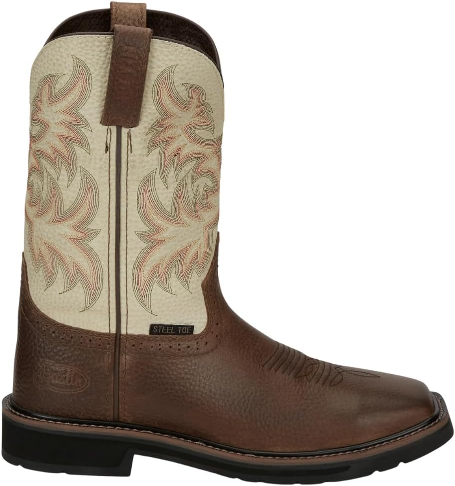 Justin Driller Western – Botas de trabajo para hombre, punta de acero, Se4684