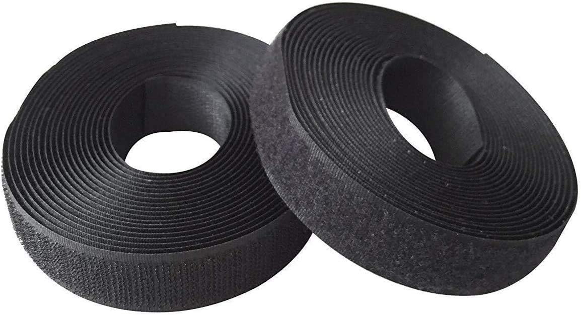 1 pulgada de ancho en blanco o negro para coser  Estilo de costura no adhesivo de grado premium que se vende incluye gancho y bucle, ambas tiras de