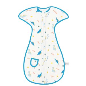 ZIGJOY Saco de transición para bebé, con cierre de 2 vías, 100% algodón, para dormir mejor, 1.0 TOG, dinosaurio, 0-3 meses ZIGJOY Saco de transición para bebé, con cierre de 2 vías, 100% algodón, para dormir mejor, 1.0 TOG, dinosaurio, 0-3 meses