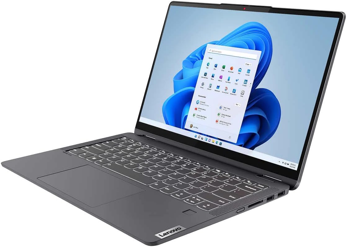 Lenovo IdeaPad Flex 5 2 en 1 portátil, AMD 8-Core Ryzen 7 5700U, pantalla táctil IPS 2.2K de 14 pulgadas, gráficos AMD Radeon, 16 GB LPDDR4 512 GB