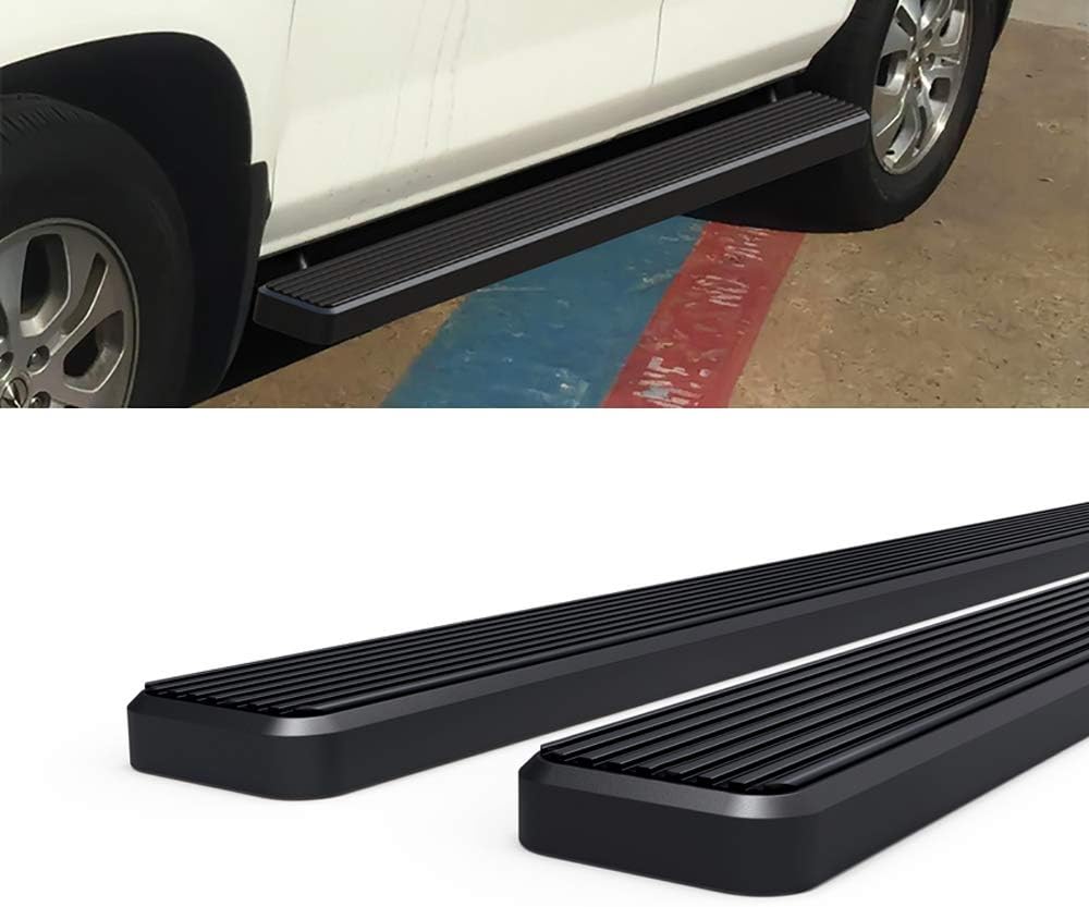HD Ridez Estribo de 5 pulgadas, color negro, compatible con Honda Pilot 2003-2008 y Acura MDX 02-06 (barras laterales de barra nerf)
