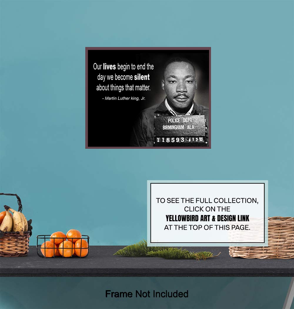 Martin Luther King Jr. Mugshot Wall Art Print – Ready to Frame Photo (8X10) – Home Decor – Makes a Great Gift for Bedrooms, Kitchens, Home Office