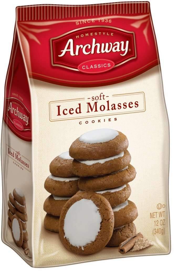Suave melaza helada, 12 onzas. Broche de jengibre crujiente, 12 onzas y avena helada crujiente, 12 onzas.