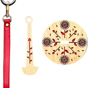 Soporte de hilo de madera portátil con correa para la muñeca Soporte portátil de hilo de muñeca, dispensador de cuerdas, pensador de hilo, evita Soporte de hilo de madera portátil con correa para la muñeca Soporte portátil de hilo de muñeca, dispensador de cuerdas, pensador de hilo, evita