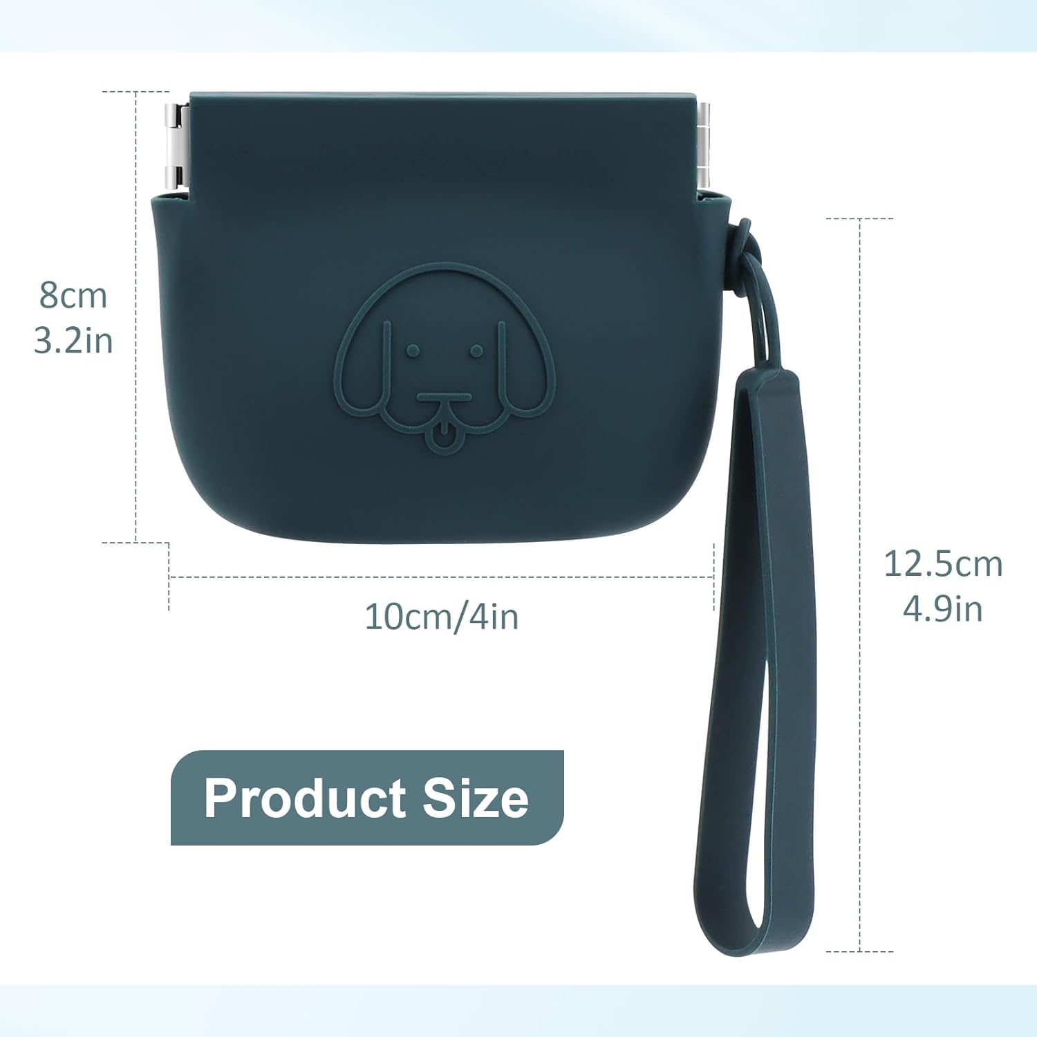 WALLFID Bolsa pequeña de silicona para perros, cierre automático, con clic de entrenamiento para mascotas, bolsa de senderismo para perros y gatos,