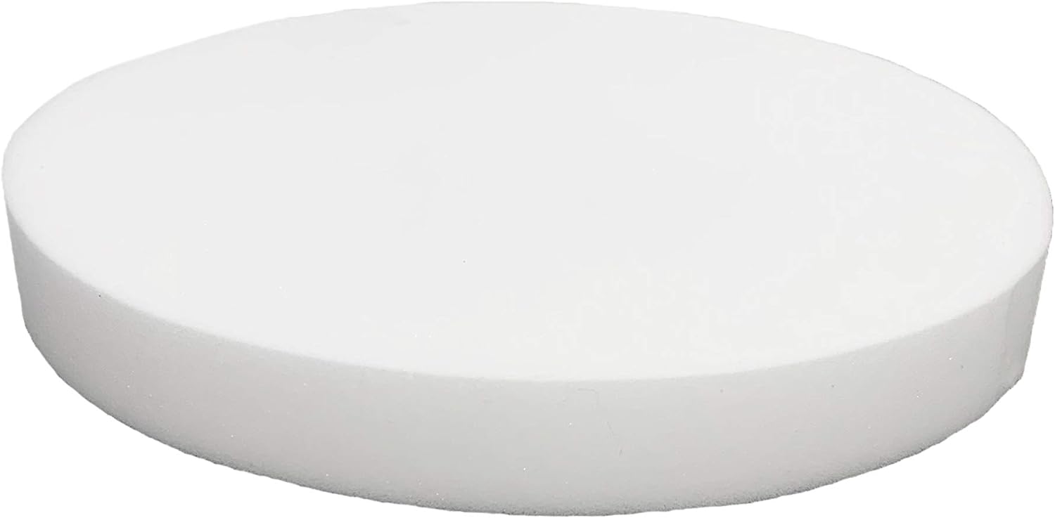 FoamRush Espuma de tapicería de alta densidad de alta densidad de 3 x 16 x 16 pulgadas de diámetro, taburetes de barra, cojín de asiento, inserto de