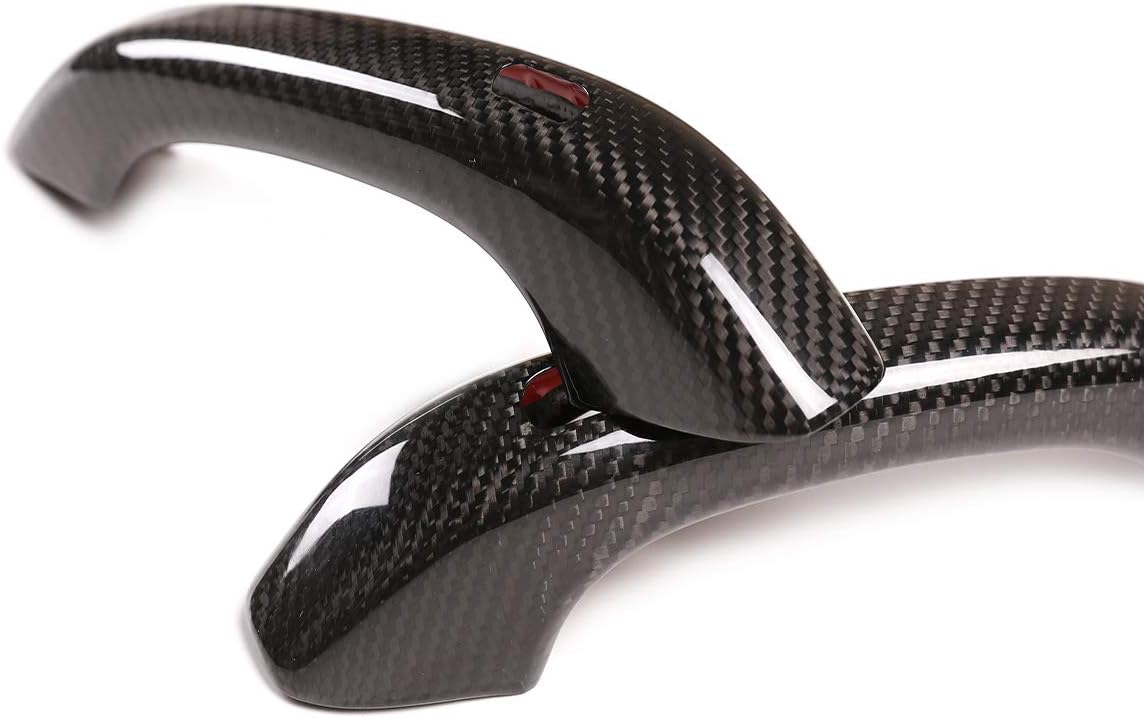 100% fibra de carbono real manija de puerta de coche cubierta ajuste 2 piezas para Porsche 718 911 2016-2020 Auto Exterior Accesorios (con agujeros)