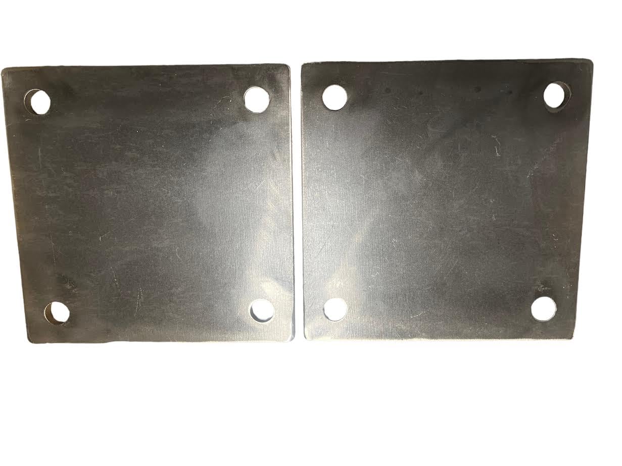 JM – Placa base de acero resistente de 8 x 8 pulgadas, 4 agujeros con 58 pulgadas de diámetro, esquinas redondeadas (2)