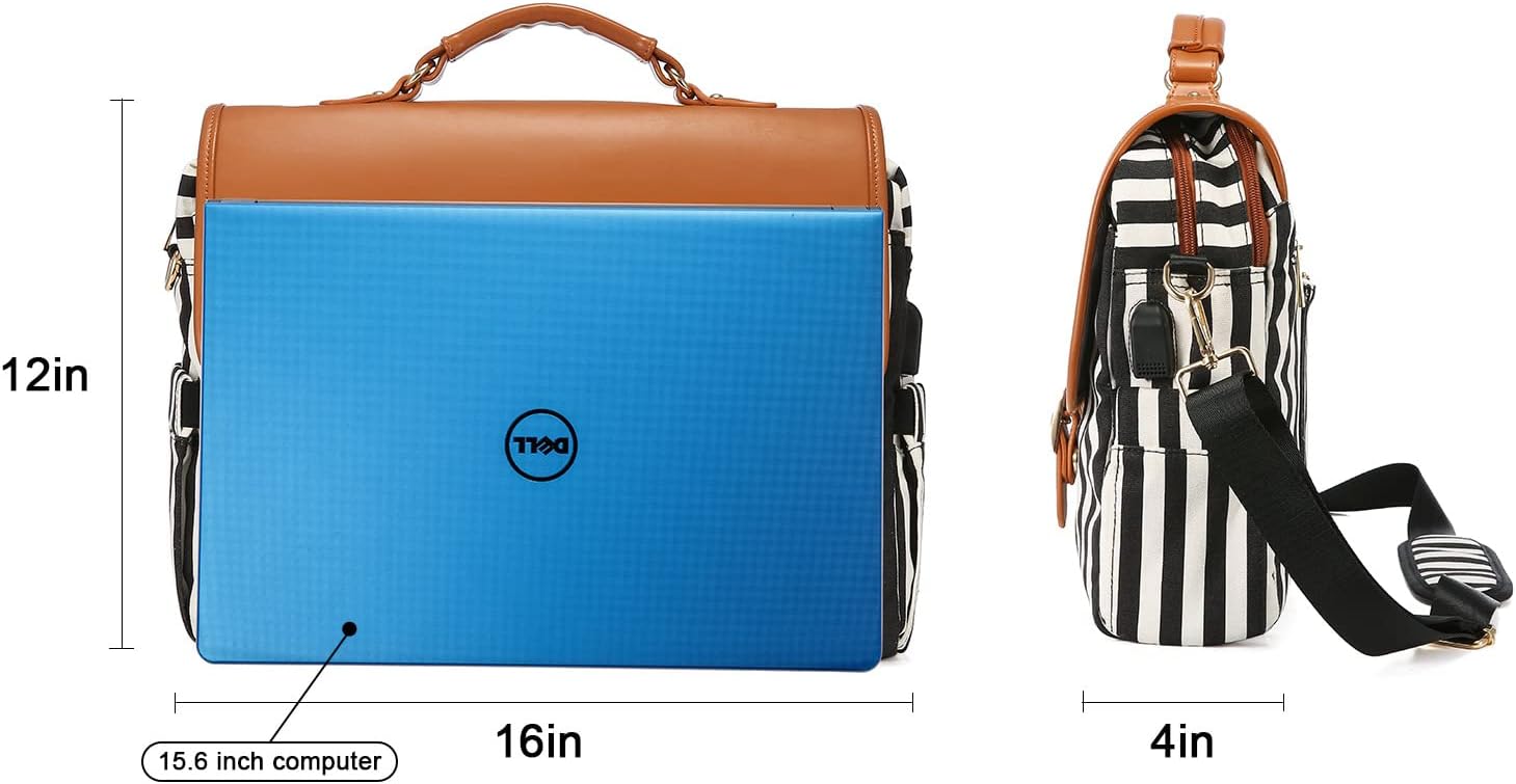 LOVEVOOK Bolsa para laptop para mujer, bolsa de computadora de gran capacidad, bonita bolsa de mensajero de hombro, bolsas de trabajo de negocios,