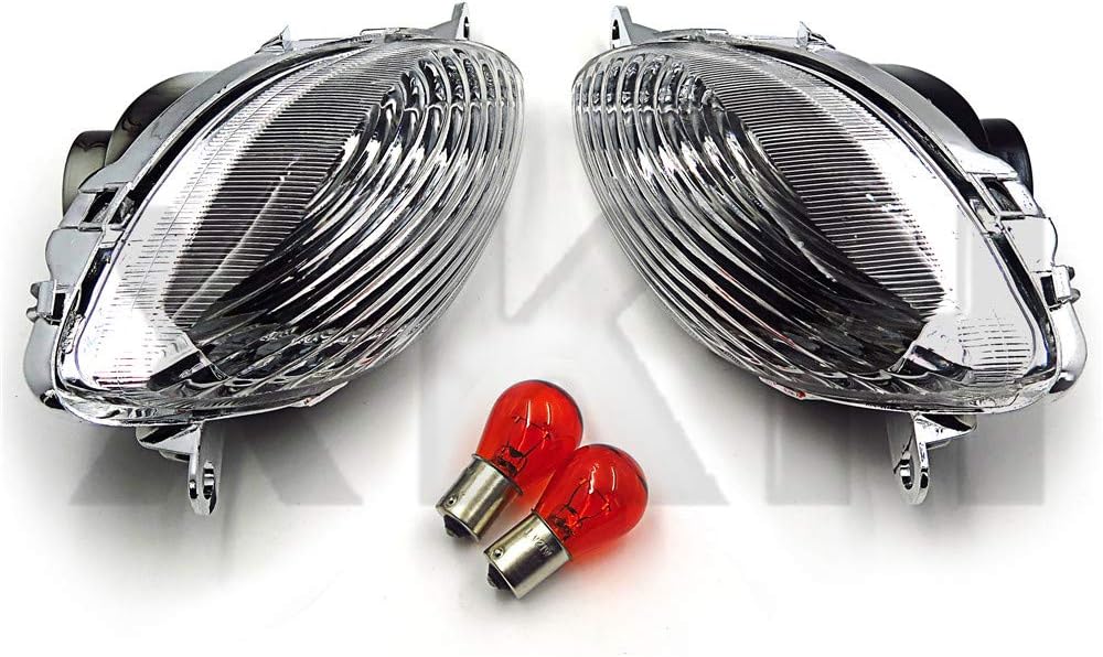 XKH – Señales de giro para motocicleta compatibles con Suzuki Hayabusa Gsxr1300 R 1999, 2003, 2004, 2005, 2006, 2007, transparente B00Y7CDUA4