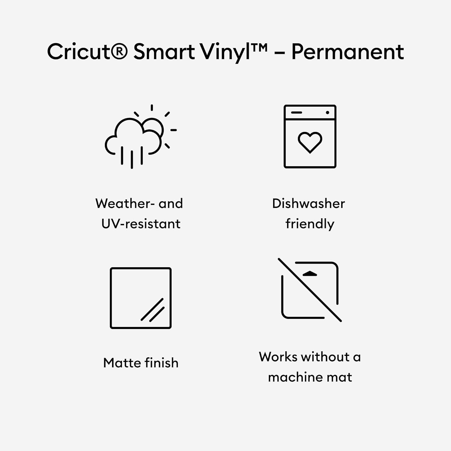 Cricut Smart Vinyl- Permanente – Naranja (25 pulgadas x 5 pies) – Compatible con Cricut Venture