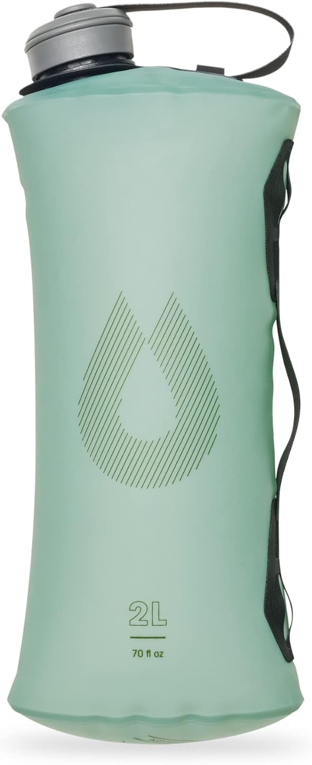 Hydrapak Seeker – Almacenamiento de agua plegable (2L70 onzas), bolsa de depósito de hidratación para acampar sin BPA y PVC, color verde Sutro