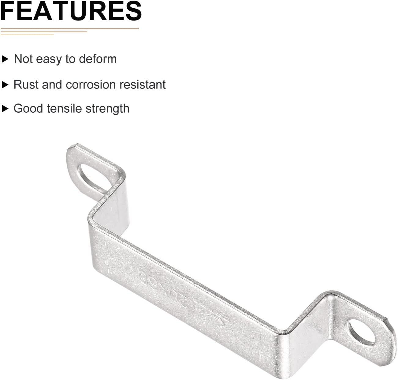 DTGN Soporte de conector de puntal en forma de U de 0.709 in x 2.421 in (InnerHxInnerW) – Paquete de 6 – Bueno para fijación de tuberías en el hogar
