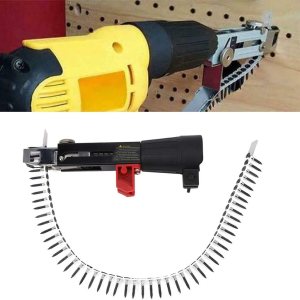 Pistola automática de clavos de cadena para carpintería, adaptador de cadena para taladro eléctrico, 1.791 in-5.709 in, rango de mandril automático, Pistola automática de clavos de cadena para carpintería, adaptador de cadena para taladro eléctrico, 1.791 in-5.709 in, rango de mandril automático,