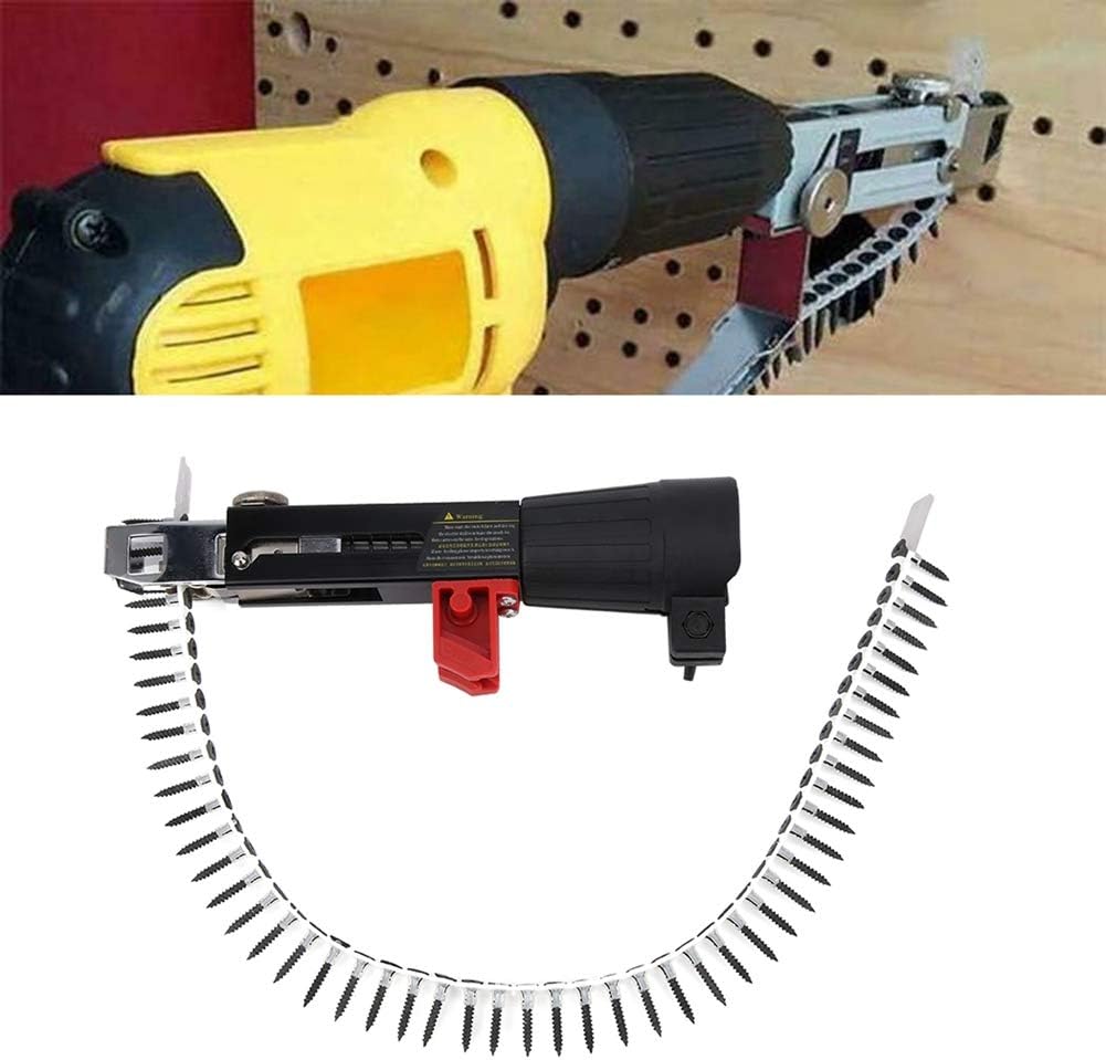 Pistola automática de clavos de cadena para carpintería, adaptador de cadena para taladro eléctrico, 1.791 in-5.709 in, rango de mandril automático,