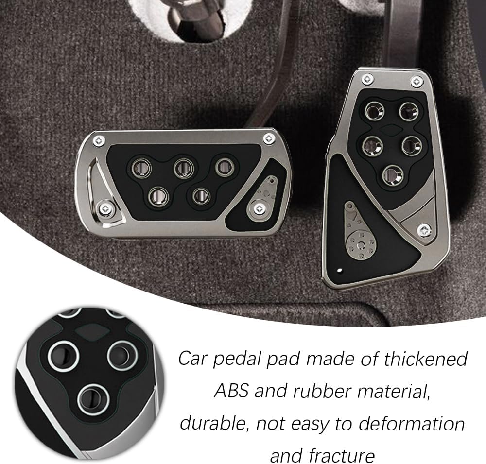 2 almohadillas para pedal de automóvil, kits de placa de descanso de pedales, almohadillas antideslizantes para pedal de automóvil, acelerador