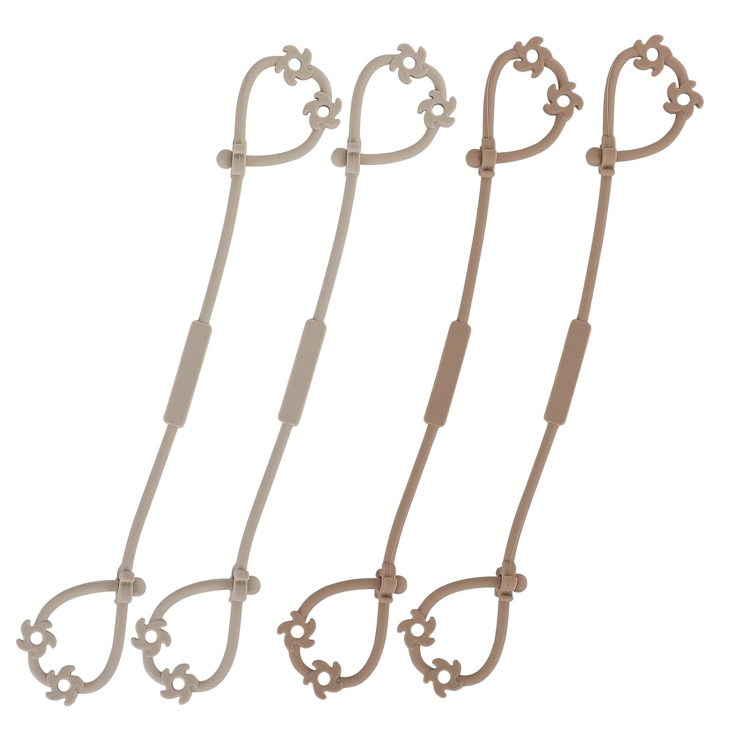Correas de seguridad de juguete, clips de silicona de grado alimenticio para chupete, correa elástica ajustable para cochecitos, silla alta, cunas,