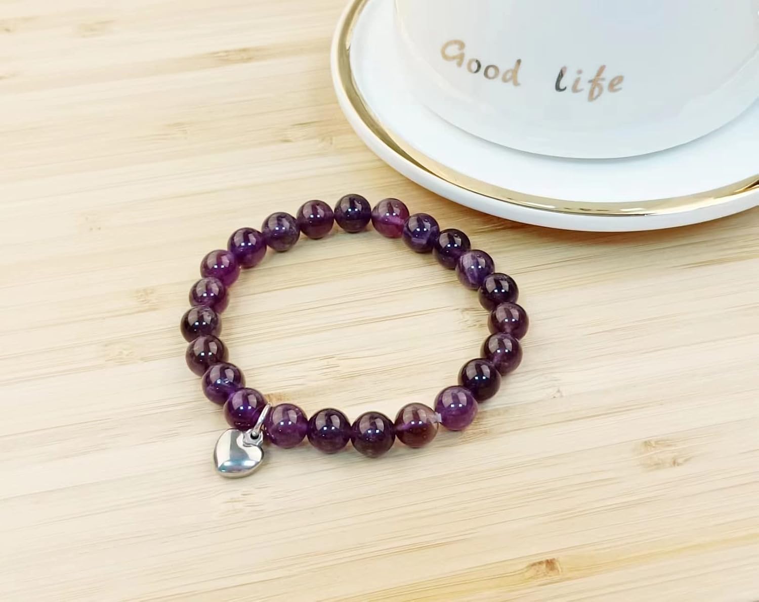 YOYONY Pulseras de cuentas de piedras preciosas naturales curativas, alivio del estrés, tensión, dolor, ansiedad, recuperación de cuentas, pulseras
