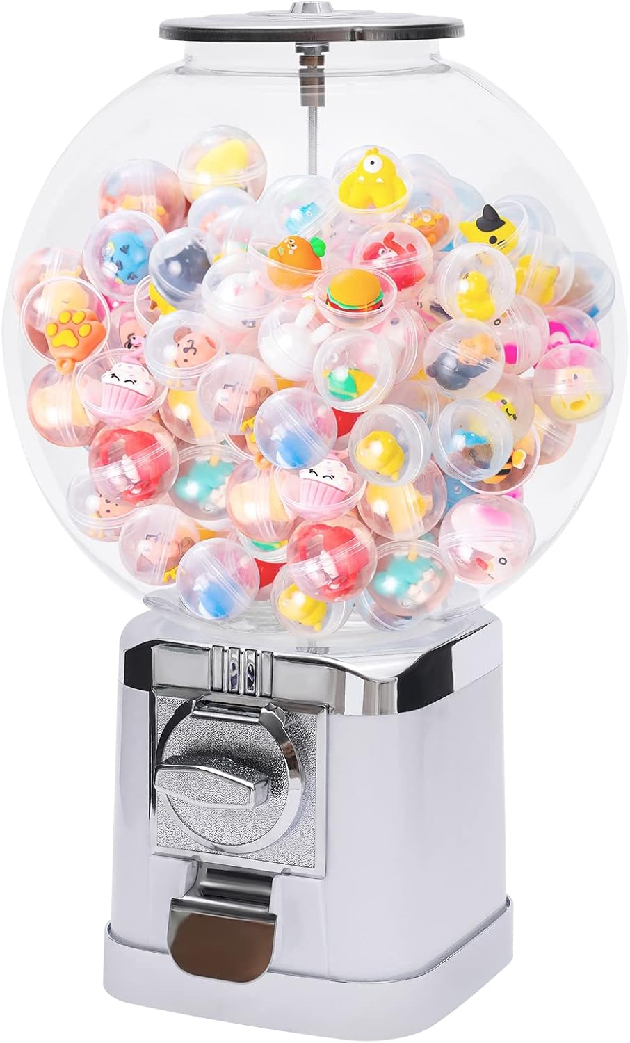 Máquinas expendedoras blancas, máquina de chicles de caramelo para caramelos de 1.26 pulgadas, dispensador de caramelos de chicle para niños,